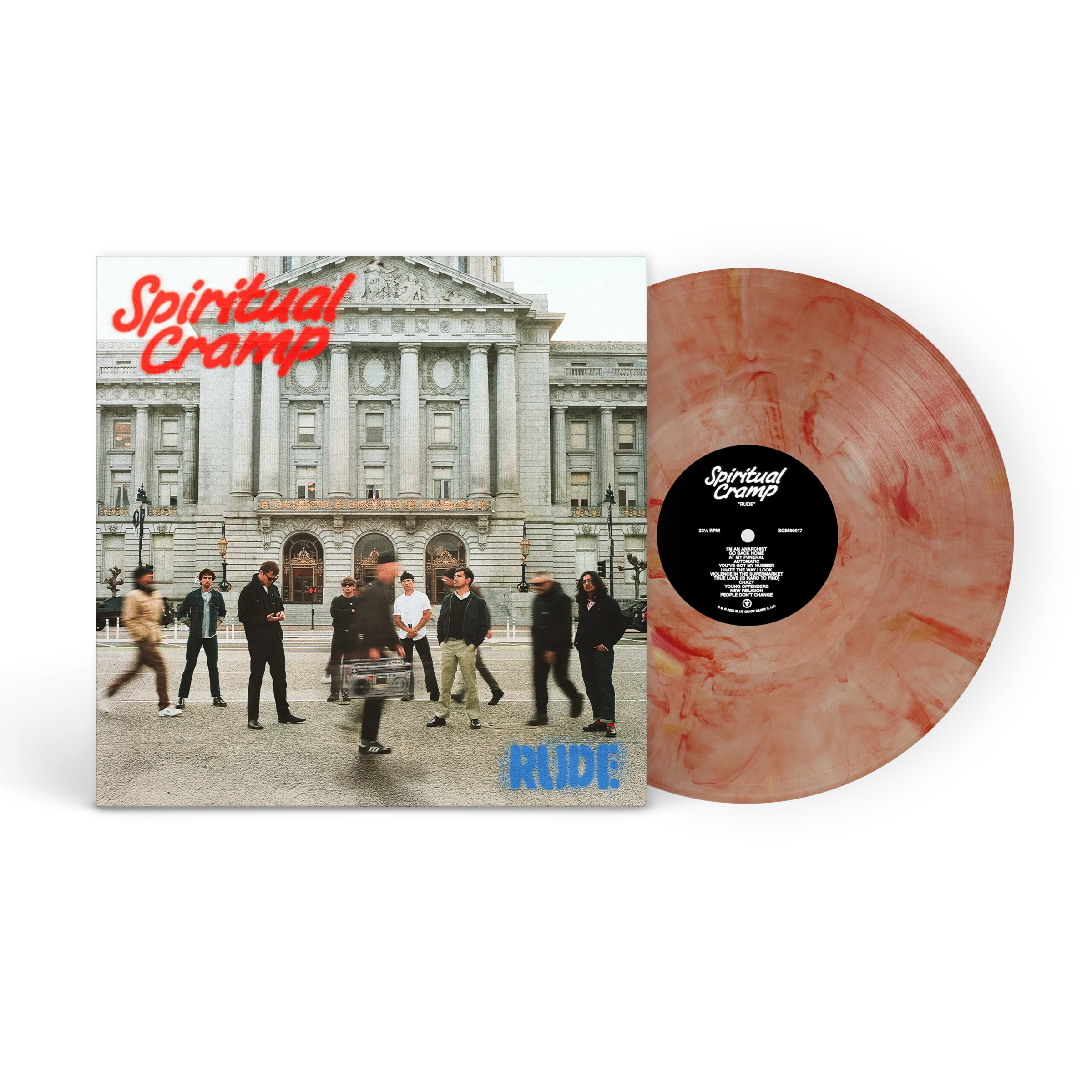 SPIRITUAL CRAMP ‘RUDE’ LP (Exclusive – Limited to 500, Orange Marble Vinyl) + ALT PRESS EXCLUSIVE T-SHRIT - Image 3
